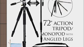 72-Inch Elite Series Professional Heavy Duty Convertible Camera Tripod/Monopod For Nikon D7200