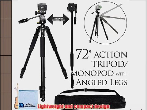 72-Inch Elite Series Professional Heavy Duty Convertible Camera Tripod/Monopod For Nikon D7200