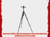 Manfrotto 190XB 3 Section Aluminum Tripod with Manfrotto 804RC2 Basic Pan Tilt Head
