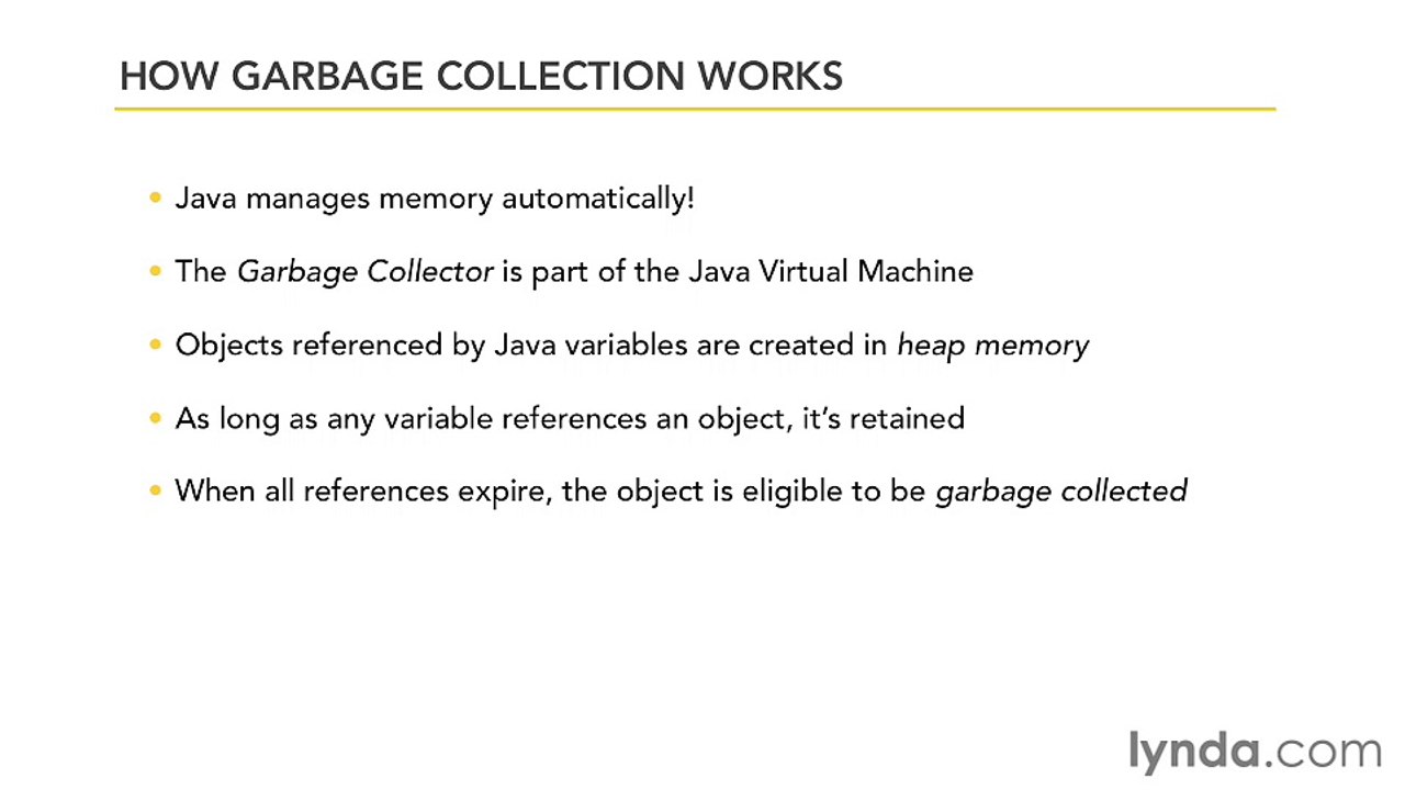 3-6. Memory management and garbage collection - Java Classes Part 14