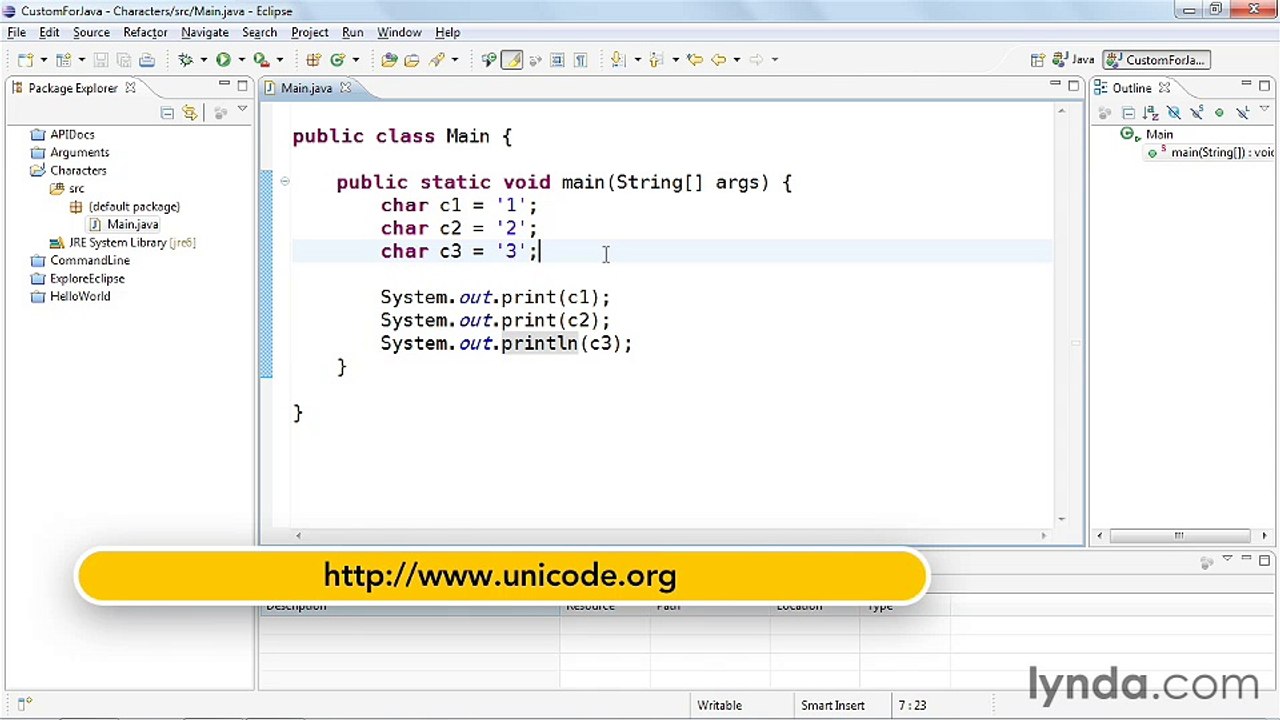4-6. Working with character values - Java Classes Part 20