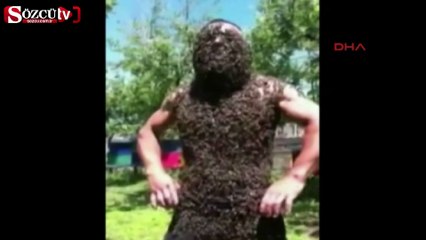 Kosovalı Krasniçi'nin arılı şovu