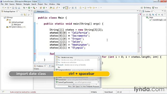 8-2. Using two-dimensional arrays - Java Classes Part 40