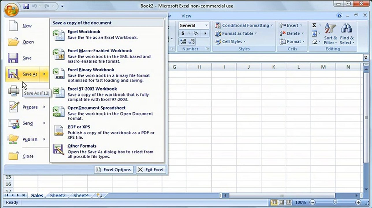 MS Excel 2007 Part 1 (Introduction)