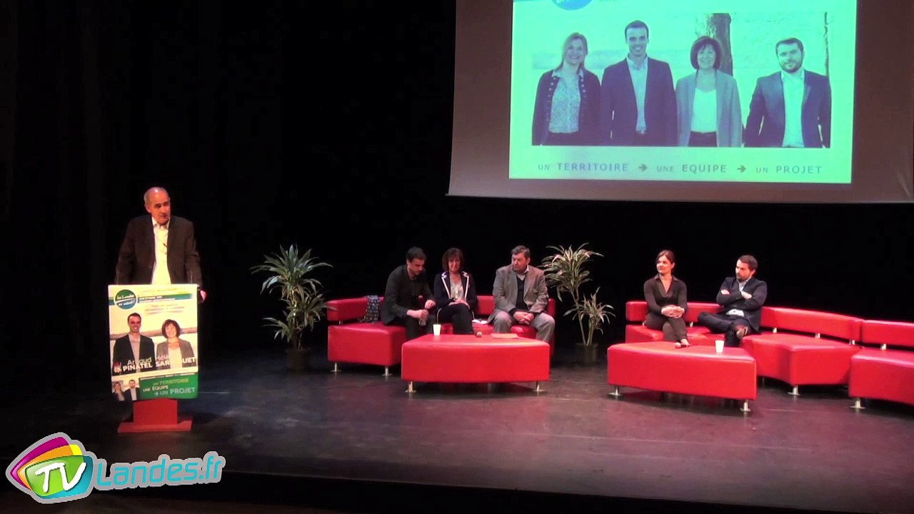 Réunion publique à Soustons, liste «Les Landes en Avant» Canton Marensin Sud. Intervention de Pierre Froustey.