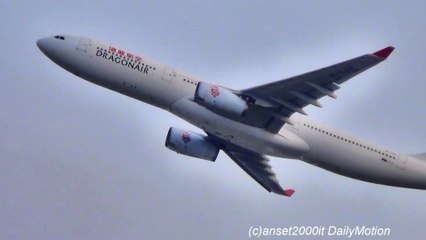 Hong Kong Airport Plane Spotting. Takeoffs