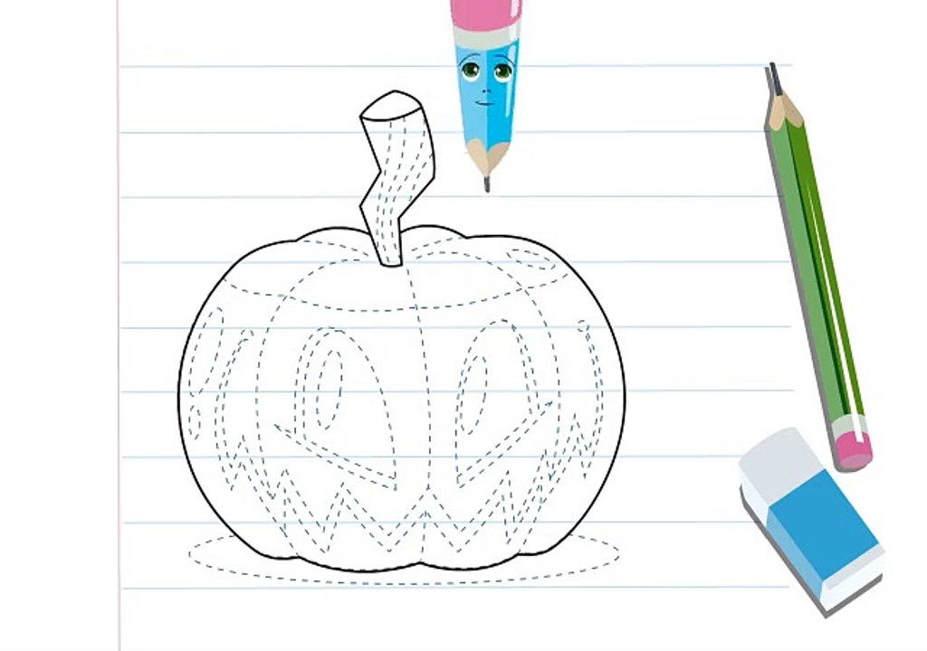 Video para aprender a desenhar uma ABÓBORA
