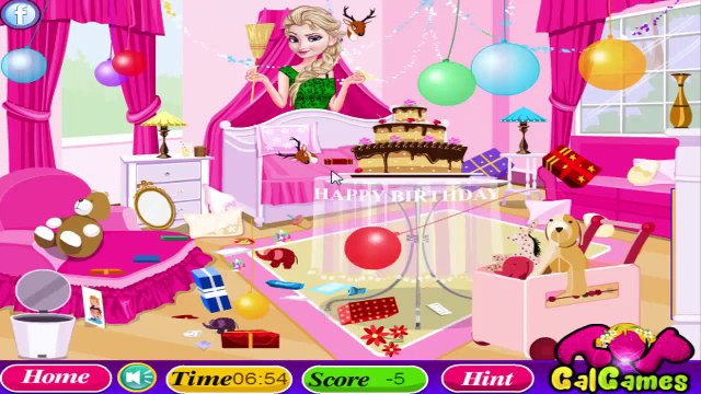 Frozen Princess Elsa Birthday Cleaning Game