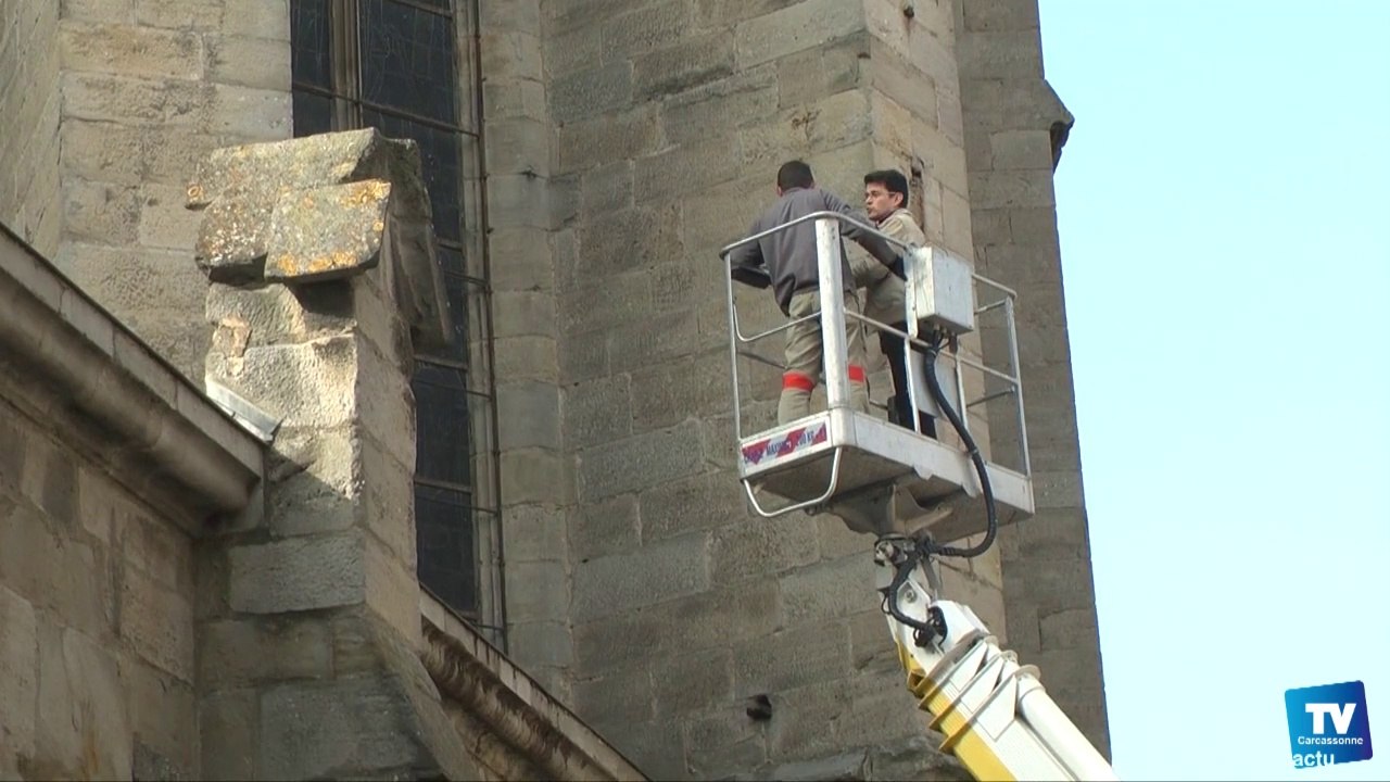 L'Eglise Saint-Vincent fait peau neuve en centre ville de Carcassonne.