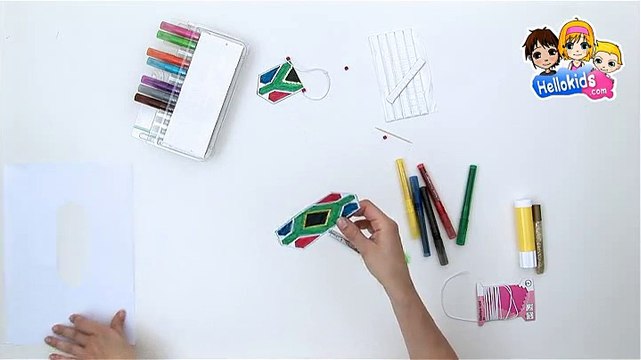 Como fazer um colar com a bandeira da África do Sul