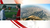 Eagle-cam reveals incredible POV as it descends from Burj Khalifa - BBC News