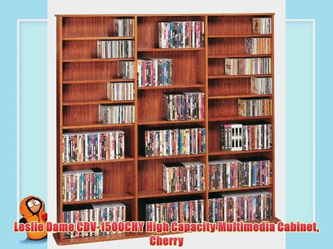 Leslie Dame CDV-1500CHY High Capacity Multimedia Cabinet Cherry