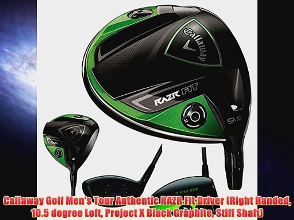 Callaway Golf Mens Tour Authentic RAZR Fit Driver Right Handed 105 degree Loft Project X Black Graphite Stiff Shaft