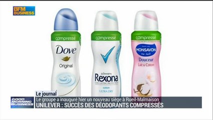 Unilever: succès des déodorants compressés