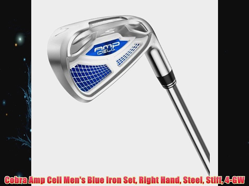 Cobra Amp Cell Mens Blue Iron Set Right Hand Steel Stiff 4GW