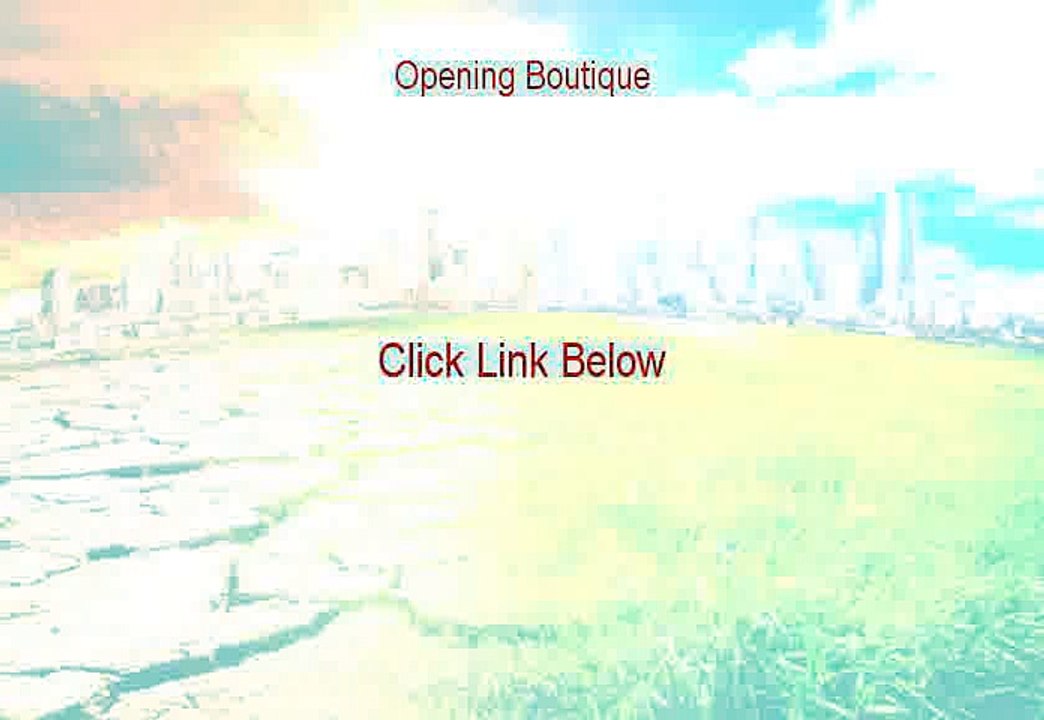 Opening Boutique PDF Free (opening boutique store)