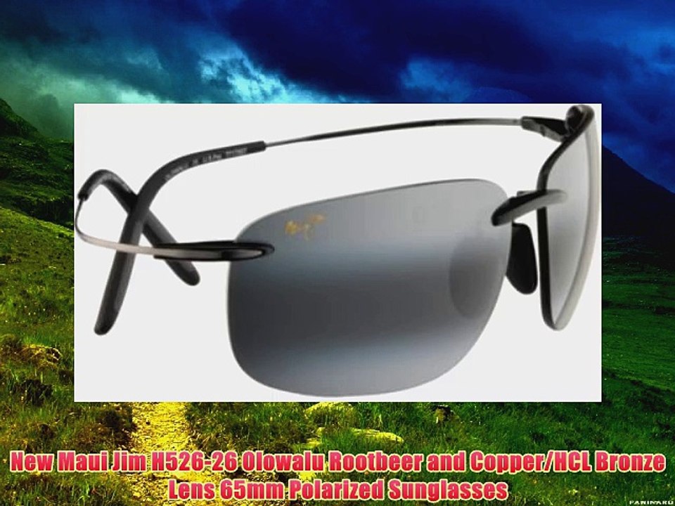 New Maui Jim H52626 Olowalu Rootbeer and CopperHCL Bronze Lens 65mm Polarized Sunglasses