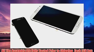 Samsung Galaxy Note II 2 N7100 LCD Display Touch Screen Digitizer Frame Assembly Gray and White