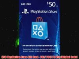 50 PlayStation Store Gift Card PS3 PS4 PS Vita Digital Code