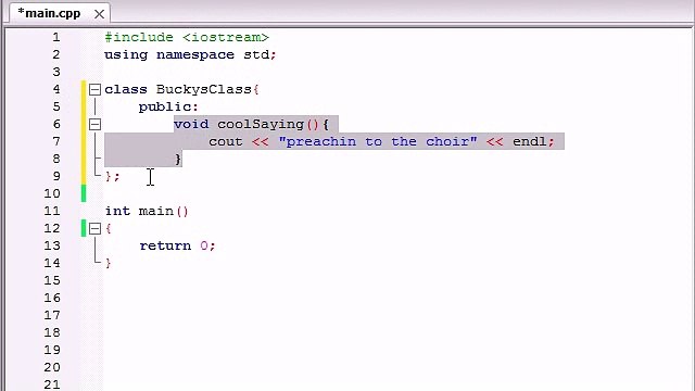 Buckys C++ Programming Tutorials - 12 - Introduction to Classes and Objects