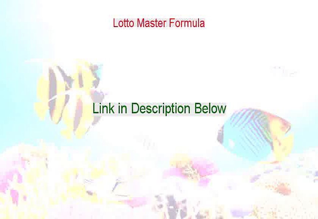 Lotto Master Formula Reviewed - Video Review (2015)