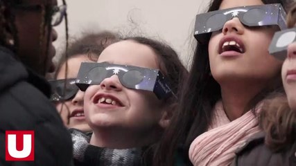 L'éclipse de soleil à l'école Anquetil de Reims