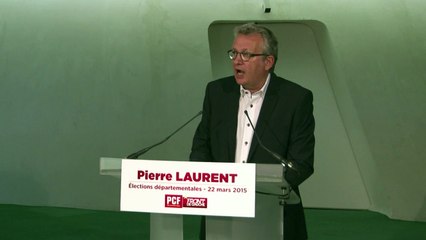 Départementales 2015 - Déclaration de Pierre Laurent au soir du premier tour