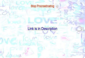Stop Procrastinating PDF [Instant Download 2015]