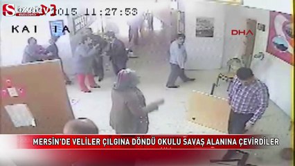 Veliler okulu savaş alanına çevirdi