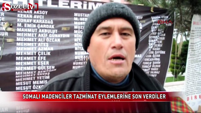 Somalı madenciler tazminat eylemine son verdi