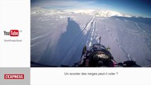 Un scooter des neige dans les airs: le zapping insolite