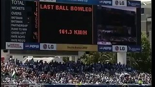 Fastest Ball in History...Shoaib Akhtar in World Cup 2003..161.3 kmph