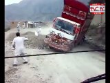 Truck Accident In Land Sliding Area