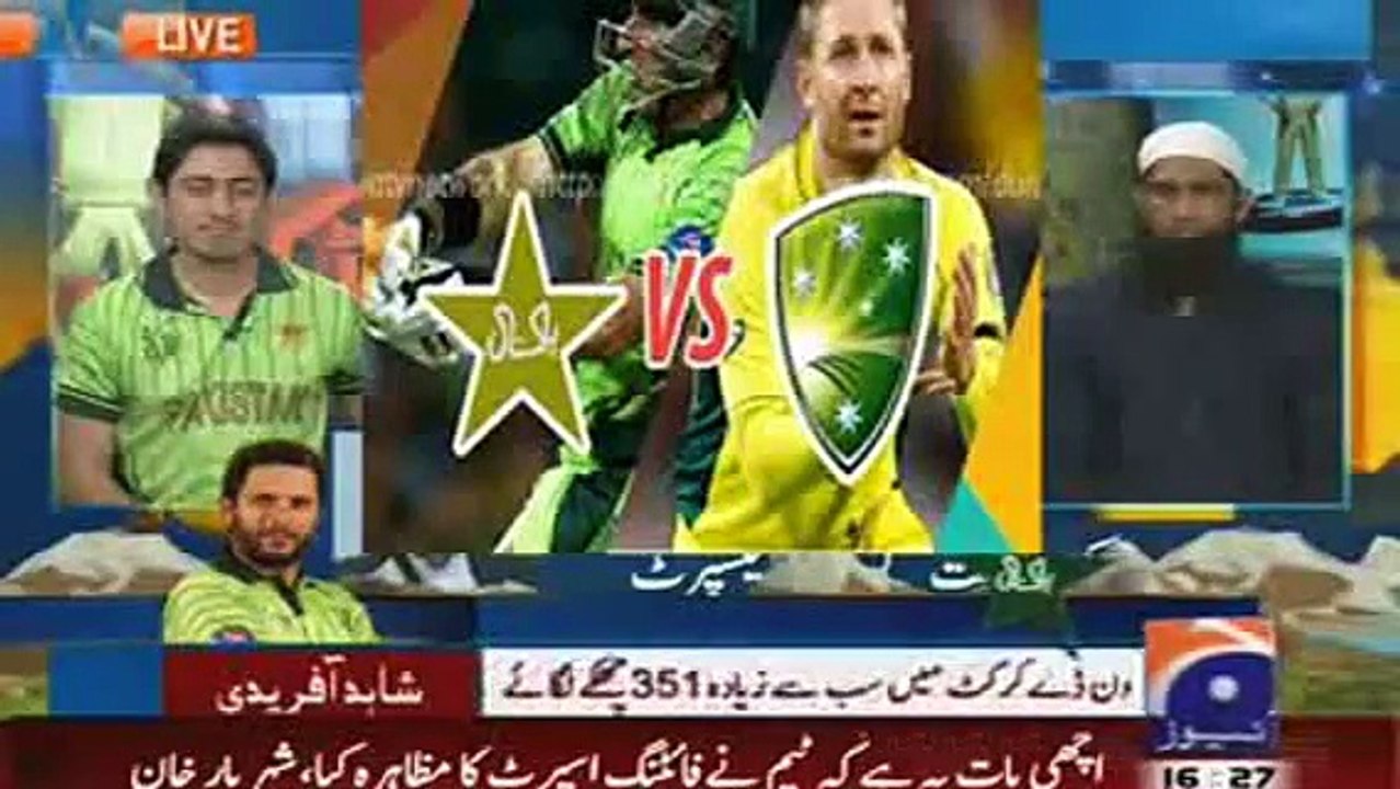 Wahab Riaz Bowling To Shane Watson - Shoaib Akhtar Hails Wahab Riaz Aggression Against Australia