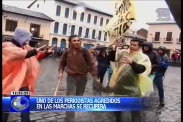 Uno de los periodistas agredidos en las marchas se recupera