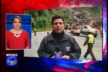 Ocho derrumbes se han registrado en la vía Aloag - Santo Domingo