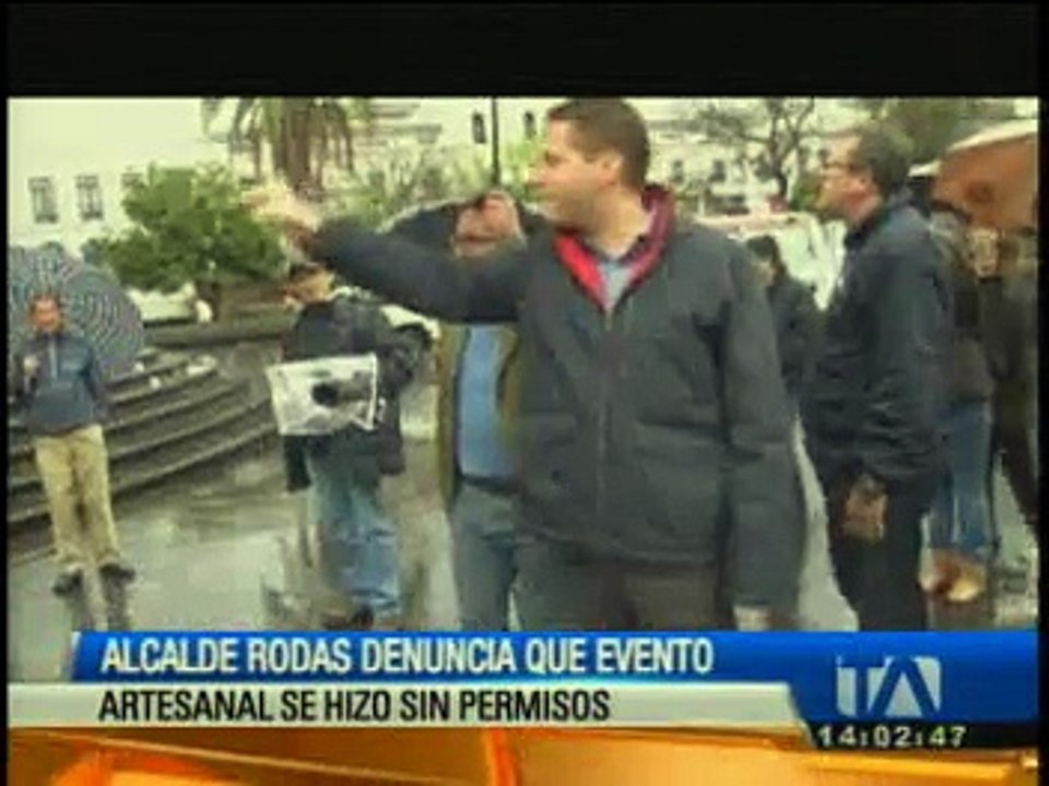 Alcalde Rodas denuncia que evento artesanal se realizó sin permisos