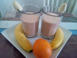 Banana & Orange Smoothie by Sehar Syed.