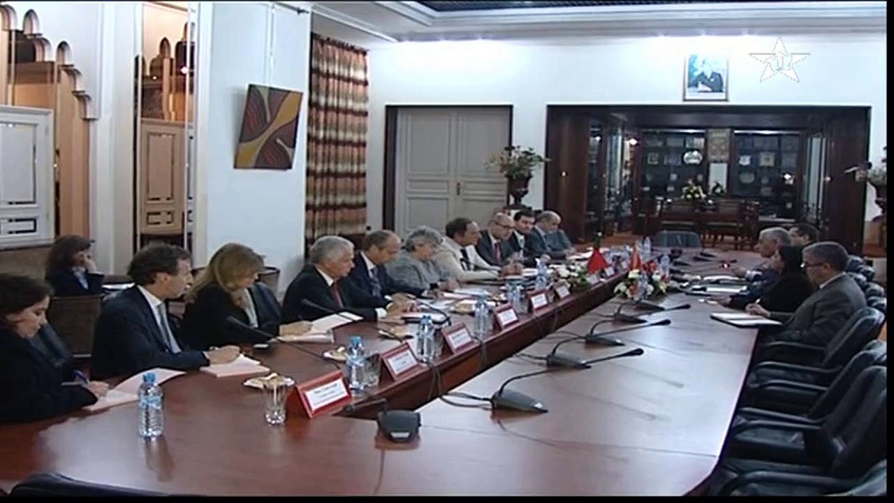 السيد راشيد الطالبي العلمي رئيس مجلس النواب يجري مباحثات مع السيد باولو بورتاس نائب الوزير الاول البرتغالي