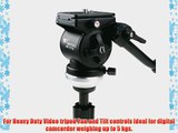 AGPtek? Professional WEIFENG Heavy Duty Video Camera Fluid Drag Tripod/Monopod Head with Telescopic