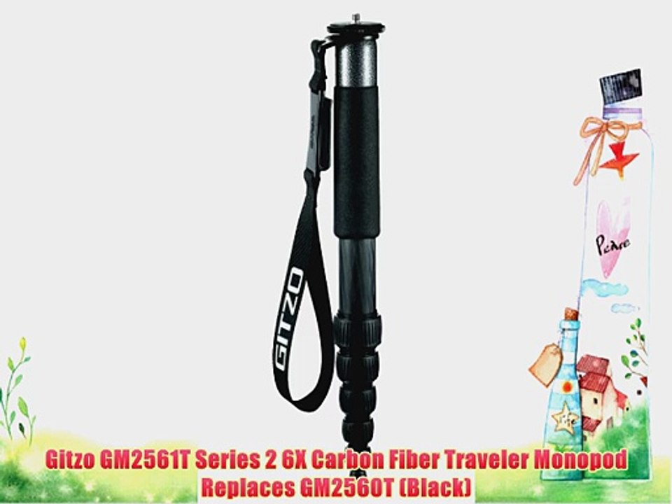 Gitzo GM2561T Series 2 6X Carbon Fiber Traveler Monopod Replaces GM2560T (Black)