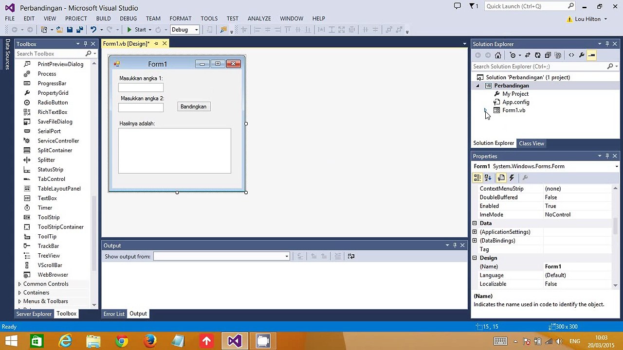 Visual-Basic-Aplikasi Perbandingan