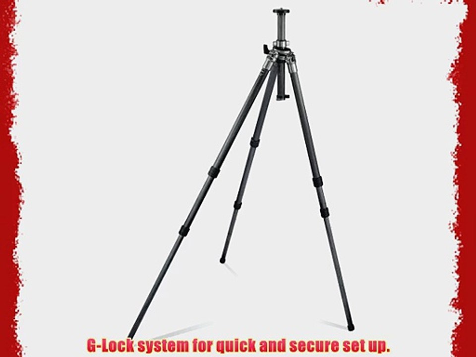Gitzo GT2531LVL Series 2 6X Carbon Fiber 3-Section Leveling Tripod with G-Lcok - Replaces GT2530LVL