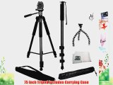 3 Piece Best Value Tripod Package For Sony Alpha DSLR SLT-A33 A35 A37 A55 A57 A65 A77 A77II