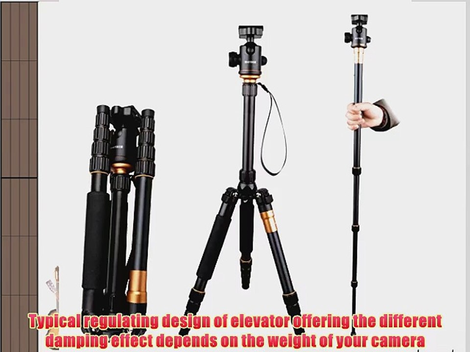 Mactrem Q666 Portable Camera Magnesium Aluminium Tripod Monopod Q-666 Tripod With Ball Head