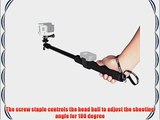 Portable Camera Extender Handheld Selfie Stick Pole for Gopro Hero 1 2 3 3  4 (12.8 to 38.78
