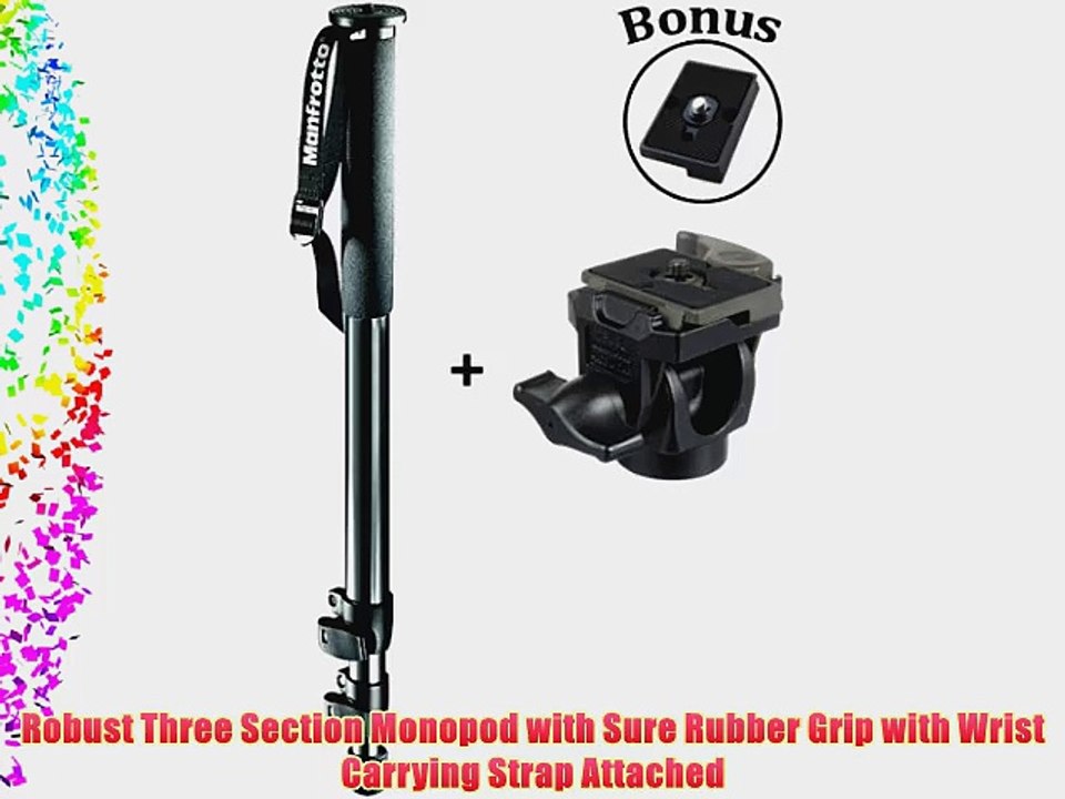 Manfrotto 681B Professional Monopod with 234RC (3229) Swivel Head and a