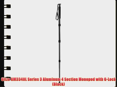 Gitzo GM3340L Series 3 Aluminum 4 Section Monopod with G-Lock (Black)