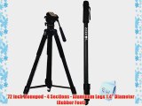 SAVEoN Super Professional Package includes 80 Heavy Duty Universal Tripod and 72 Monopod