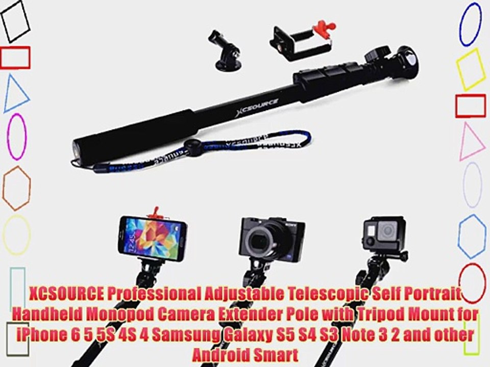 XCSOURCE Professional Adjustable Telescopic Self Portrait Handheld Monopod Camera Extender